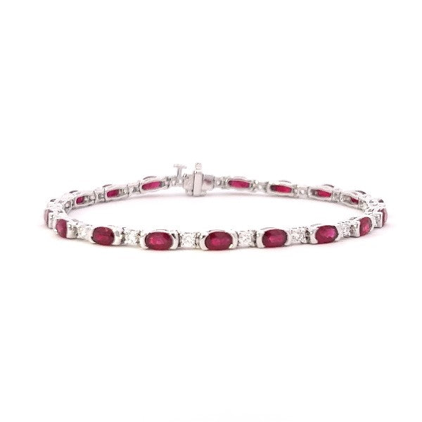 Ruby and Diamond Tennis Bracelet