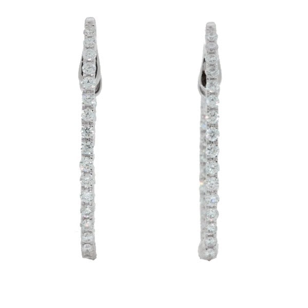 Diamond Inside/Outside Hoop Earrings
