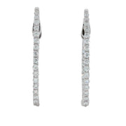 Diamond Inside/Outside Hoop Earrings