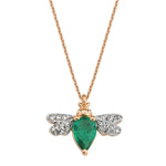 Load image into Gallery viewer, Honey Bee Emerald and Diamond Necklace
