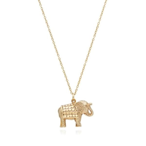 ANNA BECK Silver and 18K Gold Plated Elephant Pendant