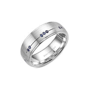 Men's Blue Sapphire Wedding Band
