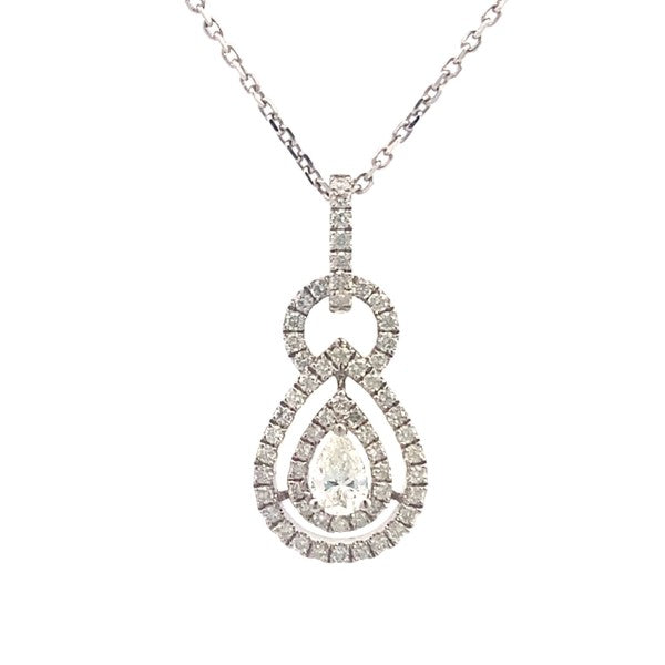 Diamond Pear Drop Pendant