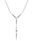 Load image into Gallery viewer, Diamond Spike Y Knot Necklace
