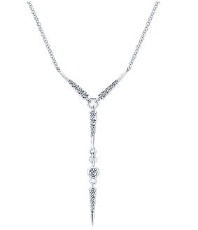 Diamond Spike Y Knot Necklace