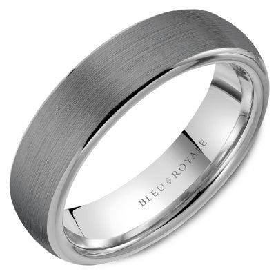 CROWN RING Men's Gold and Tantalum Wedding Band