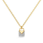 Load image into Gallery viewer, 14K Yellow Gold Diamond Purse Necklace
