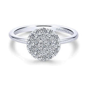 14K White Gold Diamond Cluster Ring