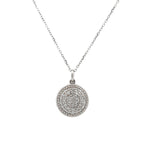 Load image into Gallery viewer, 14K White Gold Diamond Pave Necklace