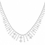 Load image into Gallery viewer, ESTATE Platinum Diamond Fringe Collar Necklace