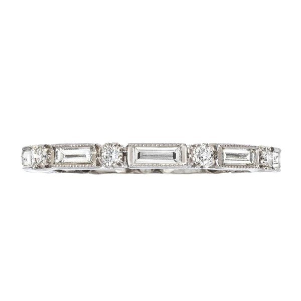 Lucy Baguette and Round Diamond Band