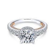 Halo Blush Diamond Engagement Ring