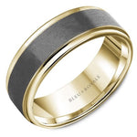 Load image into Gallery viewer, CROWN RING Men&#39;s Gold and Tantalum Wedding Band
