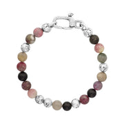 JOHN VARVATOS Kiln Sterling Silver Tourmaline Beaded Single-Strand Bracelet, 4mm