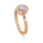 Load image into Gallery viewer, TODD REED Rose Gold Ring White Soft Grey Diamond