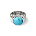 Load image into Gallery viewer, JOHN HARDY Men's Turquoise Signet Ring