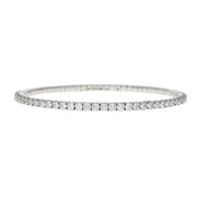 DEMEGLIO 18K White Gold Stretch Diamond Tennis Bracelet