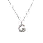 Load image into Gallery viewer, Diamond G Initial Necklace
