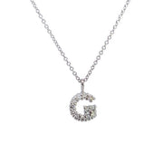 Diamond G Initial Necklace