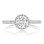 Load image into Gallery viewer, Petite Crescent Halo Engagement Ring
