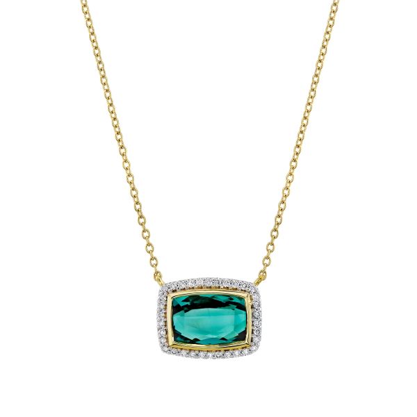 SLOANE STREET Green Tourmaline Necklace