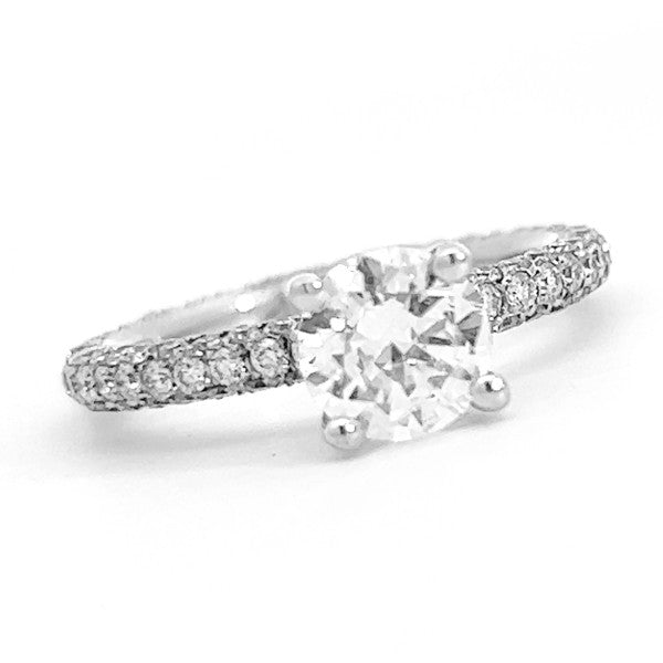 Pave Diamond Engagement Ring