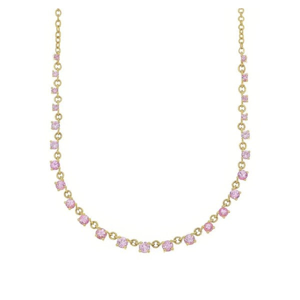 SETHI COUTURE 18K Yellow Gold Mylene Pink Sapphire Necklace