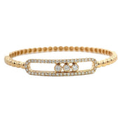 18K Yellow Gold Diamond Bangle Bracelet
