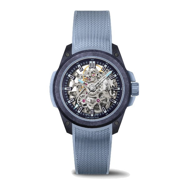 NORQAIN Wild ONE Skeleton Purple Ice Blue 39mm Automatic Watch