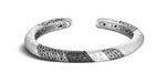 Load image into Gallery viewer, Classic Chain Silver Black Sapphire Slim Cuff Bracelet
