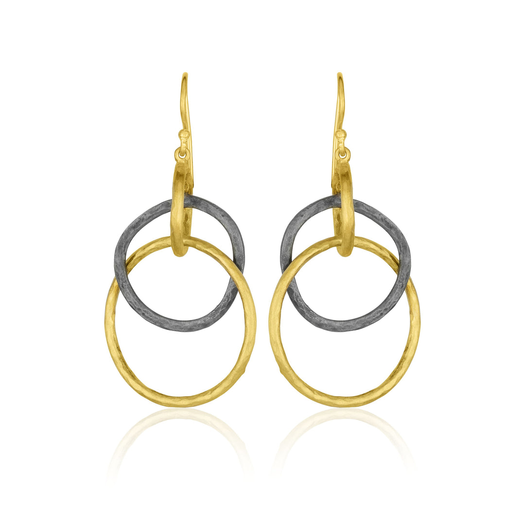 LIKA BEHAR Double Interlocking Circle Earrings - FINAL SALE