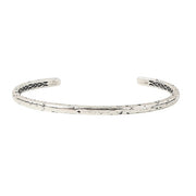 JOHN VARVATOS Distressed Sterling Silver Cuff Bracelet, Narrow 4mm