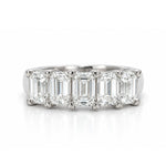 Load image into Gallery viewer, 18K WHITE GOLD 5-STONE ANNIVERSARY OR WEDDING BAND