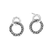 JOHN HARDY Classic Chain Interlinked Silver Stud Earrings