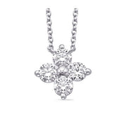 14K White Gold Diamond Necklace
