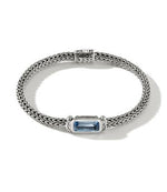 Load image into Gallery viewer, Classic Chain Silver Aquamarine Bracelet