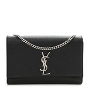 Pre-Owned YSL Grain De Poudre Monogram Kate Satchel