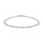 Load image into Gallery viewer, 18K WHITE GOLD DANGLING ROSE CUT DIAMOND BRACELET