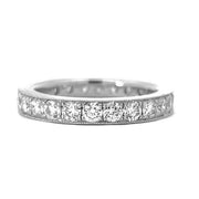 14K White Gold Diamond Eternity Wedding or Anniversary Band