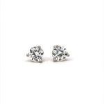 Load image into Gallery viewer, 14K White Gold Natural Diamond Stud Earrings 1.80cttw