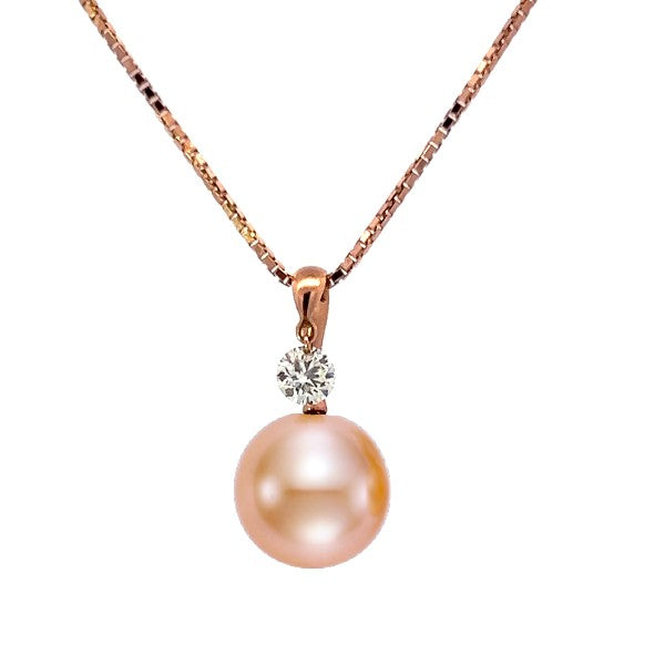 18K Rose Gold Chocolate Tahitian Pearl Neclace