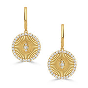 18K Yellow Gold Diamond Earrings