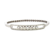 18K White Gold Diamond Bangle Bracelet