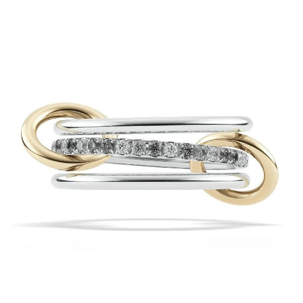 SPINELLI KILCOLLIN Sterling Silver and 18K Yellow Gold Sonny SG Gris Diamond Ring