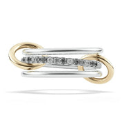 SPINELLI KILCOLLIN Sterling Silver and 18K Yellow Gold Sonny SG Gris Diamond Ring