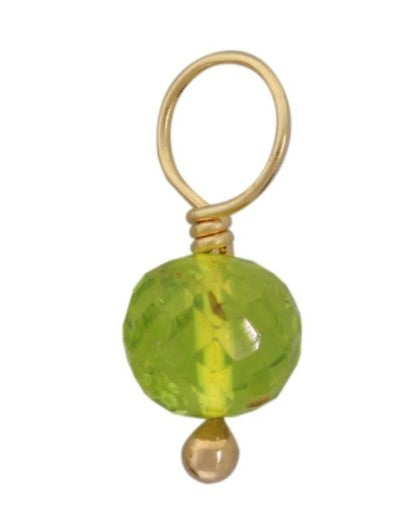 Faceted Peridot Charm