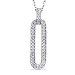 Load image into Gallery viewer, 14K White Gold Diamond Necklace
