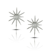 18K White Gold Diamond North Star Earrings