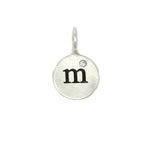 Load image into Gallery viewer, HEATHER B MOORE Small Round Disc Initial "m" Charm