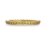 SPARK CREATIONS 18K Yellow Gold Eternity Band with Yellow Sapphires